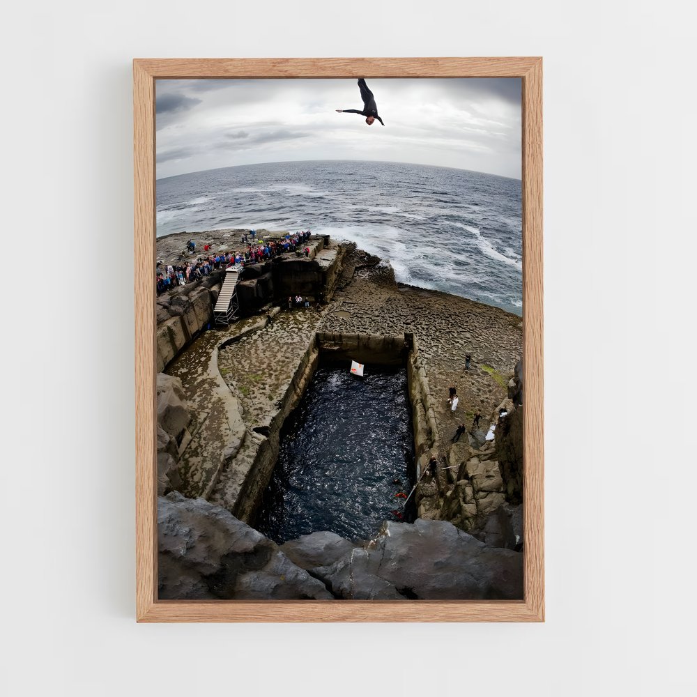 Poster Saut en Liberté – affiche Plongeon de falaise (vue 4)